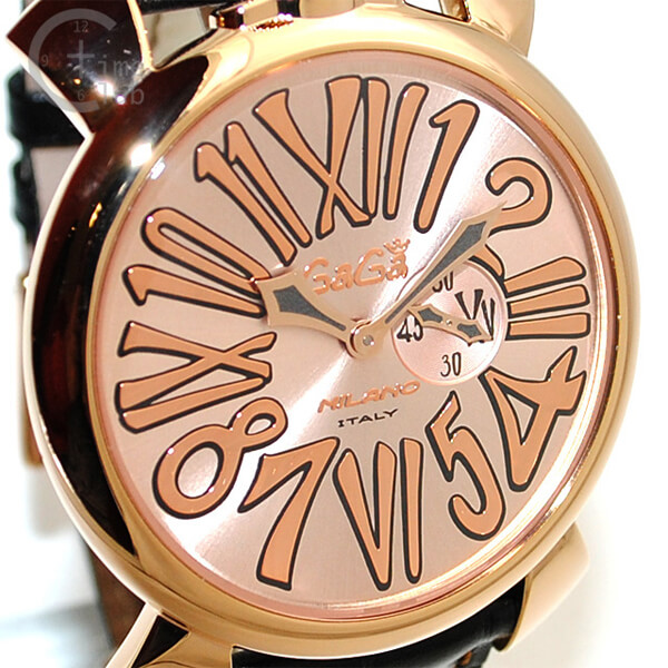 GaGa MILANO （ガガミラノ） 時計 腕時計 MANUALE マニュアーレ マヌアーレ スリム 46mm ブラック ブレス 5085.02 